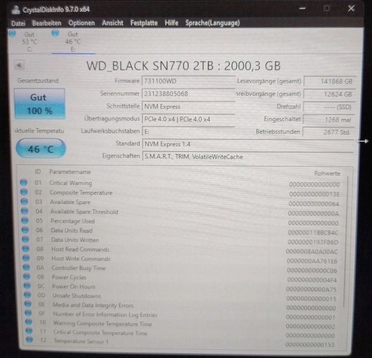 SSD WD Black SN770 2TB PCI Express 4.0 x4 M.2. Nou, la cutie!