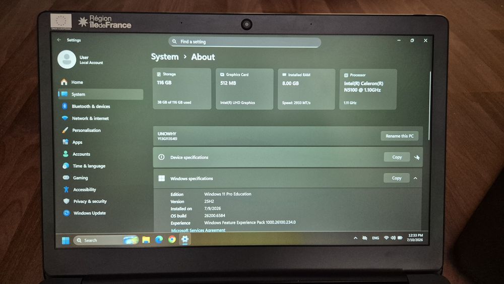 Laptop super slim UnoWhy Y13 – Stare foarte buna