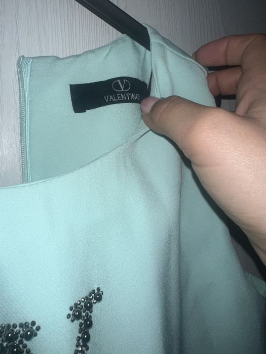 Рокля Valentino цвят мента в размер С-М