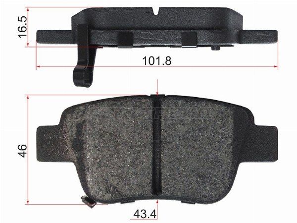 Колодки тормозные зад  Toyota Avensis