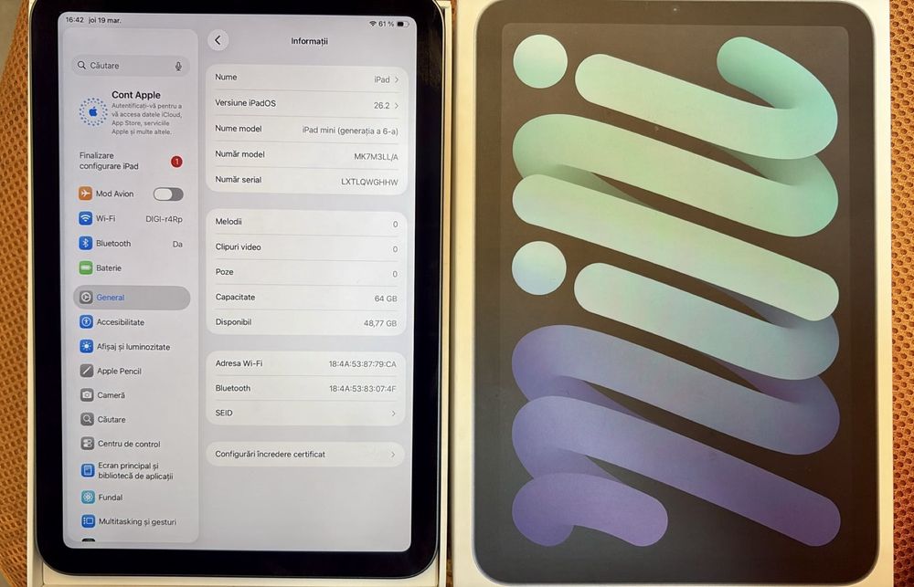 Ipad Mini generația a 6a space grey