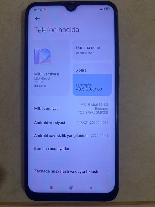Redmi note 8.                          .