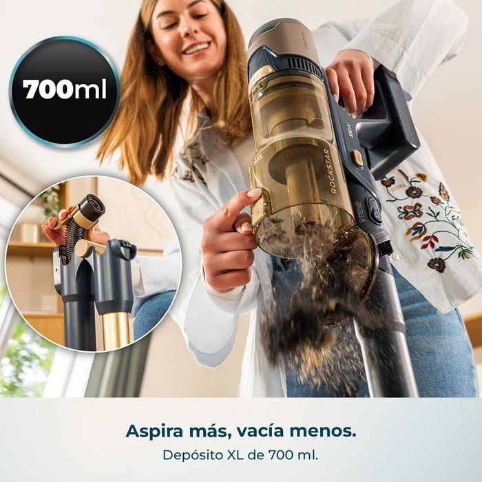 Вертикална прахосмукачка Conga Rockstar RS80 Pet Flex Detect. Мотор 600 W и всмукателна мощност 200 AW четка без косъмчета и заплитане