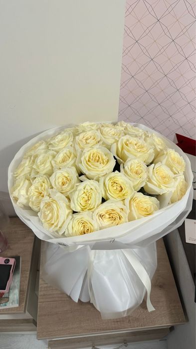 Цветы 31 штук свежие белые