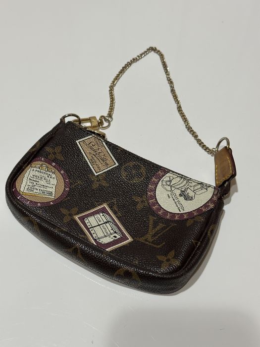 Дамска мини чантичка-несесер Louis Vuitton Mini Pochette Accessoires Monogram Trunks