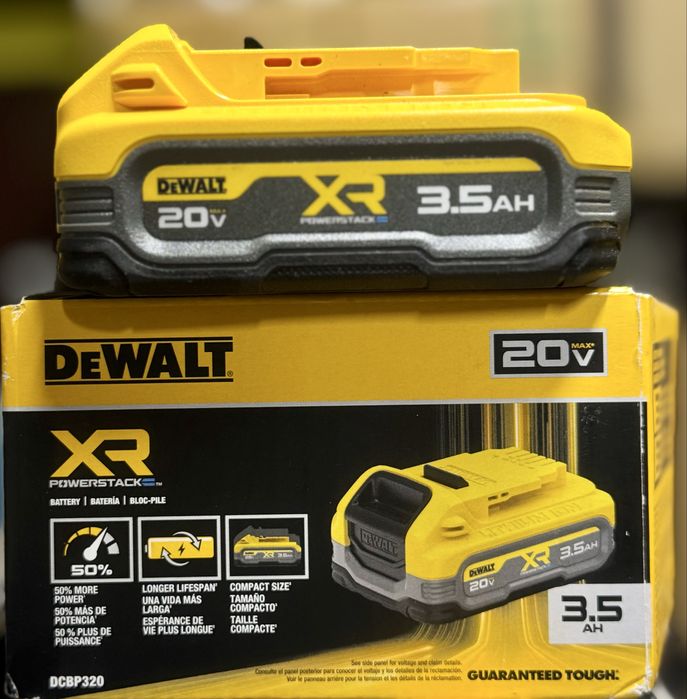 Аккумулятор батарея dewalt 3.5Ач Powerstack, оригинал, новый