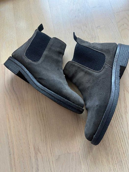 Botine Chelsea Dama – Piele Întoarsă – Mărimea 36 – Maro Închis