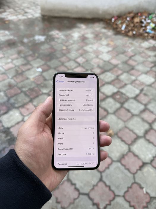 Iphone x ayfon x 64gb oq tel ideal sotiladi aybi yo face ishlidi