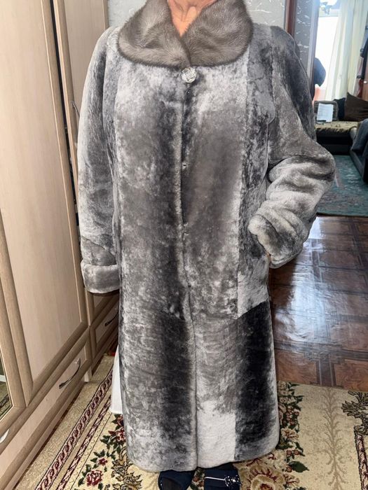 Мутоновая шуба 52 размер