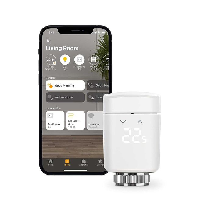 Смарт термоглава Eve с дисплей НОВ Eve Thermo Apple Home Не разпечатан