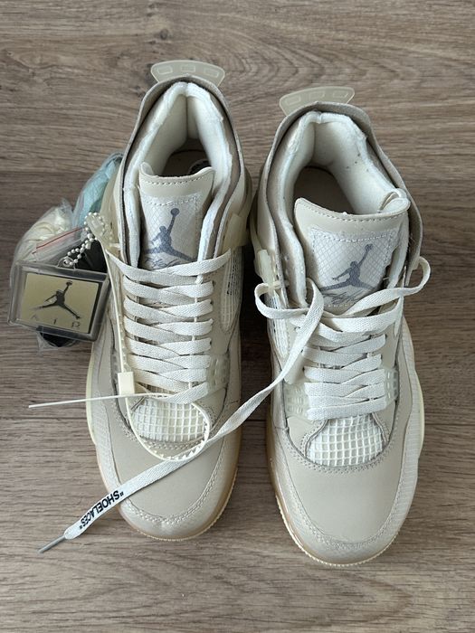 Nike air jordan 4 retro off white sali noi 42.5