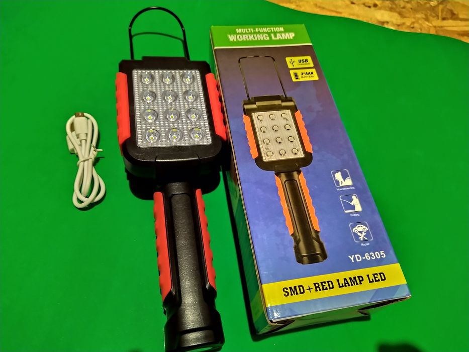 Lampa Portabila Cu Magnet Si Carlig, Cu Acumulatori, 12LED SMD