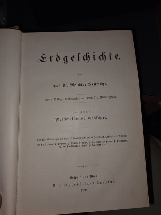 История на Земята Erdgeschichte от Мелхиор Ноймайер 1895