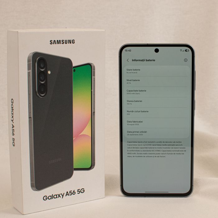 Samsung Galaxy A56 5G 128GB - Baterie 100% + 3 Huse