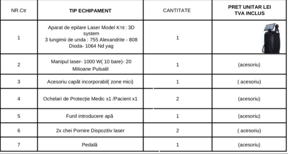 Aparat epilare definitiva laser NOU