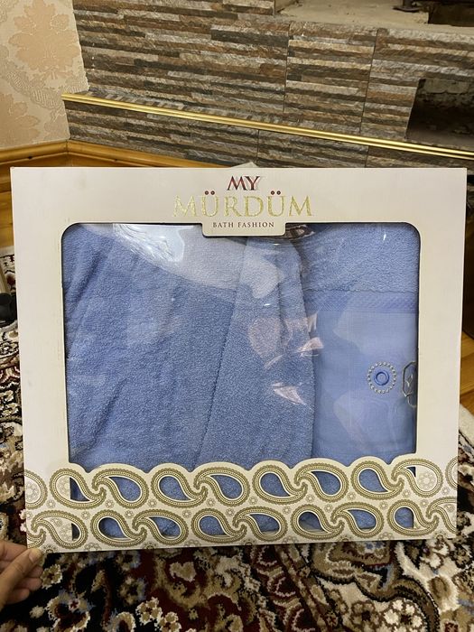 Банный халат с полотенцем