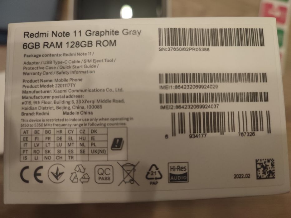 Redmi Note 11 телефон неразличим от нов. Подарък 3 бр. Калъфи за него