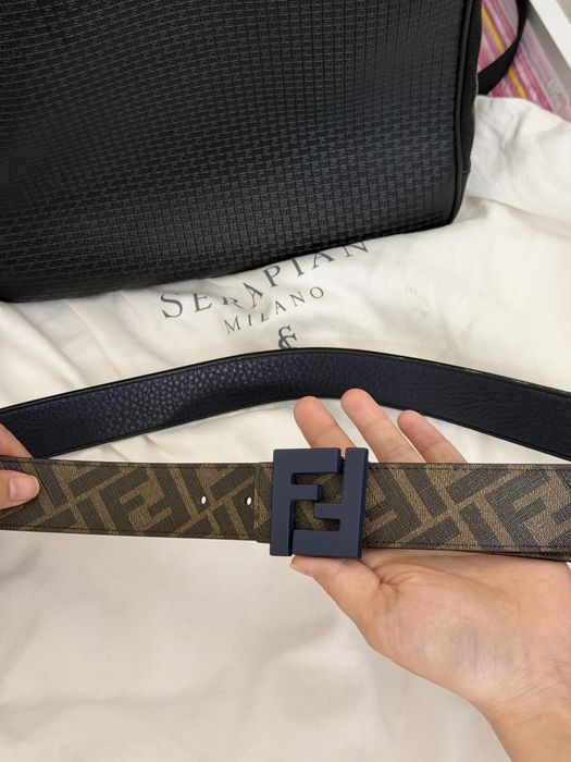 Двусторонний ремень Fendi FF Squared (Оригинал)