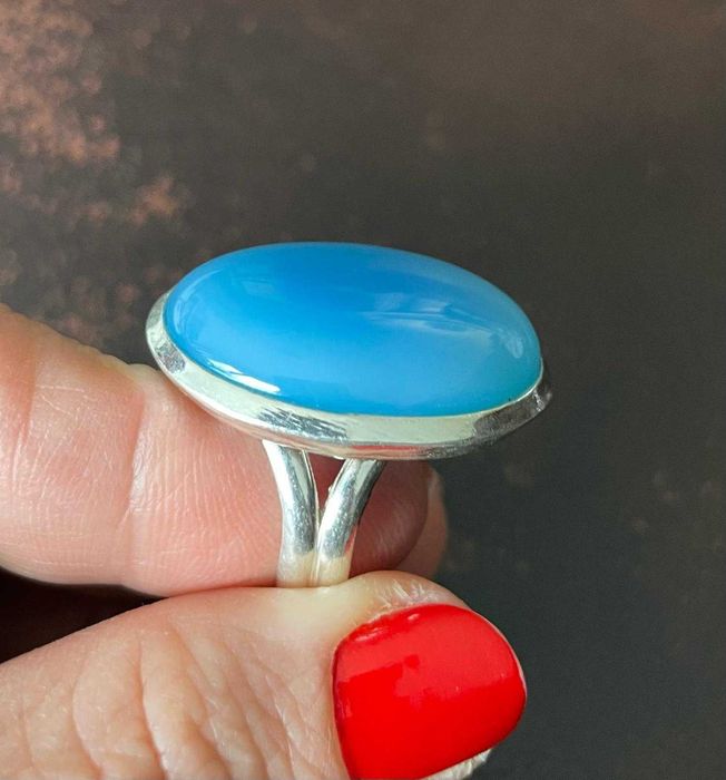 Inel Argint 925 cu Piatra Semipretioasa Calcedonie