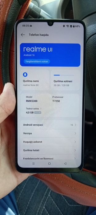 Realme hot80 4/128 Gb sotildi yoki obmen