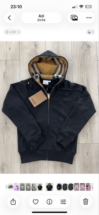 Burberry zip-up hodie