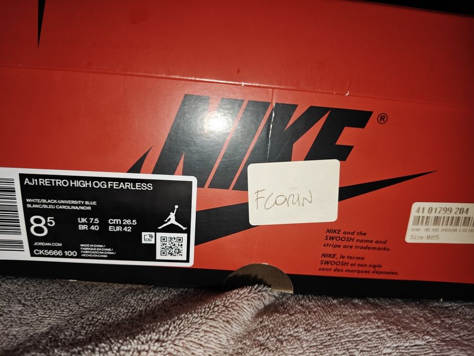 Jordan 1 Fearless UNC to CHI