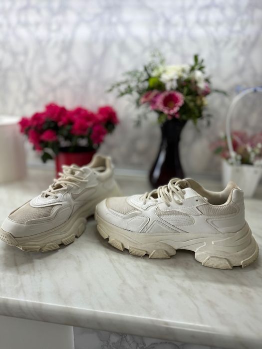 Sneackers bărbați albi fashion