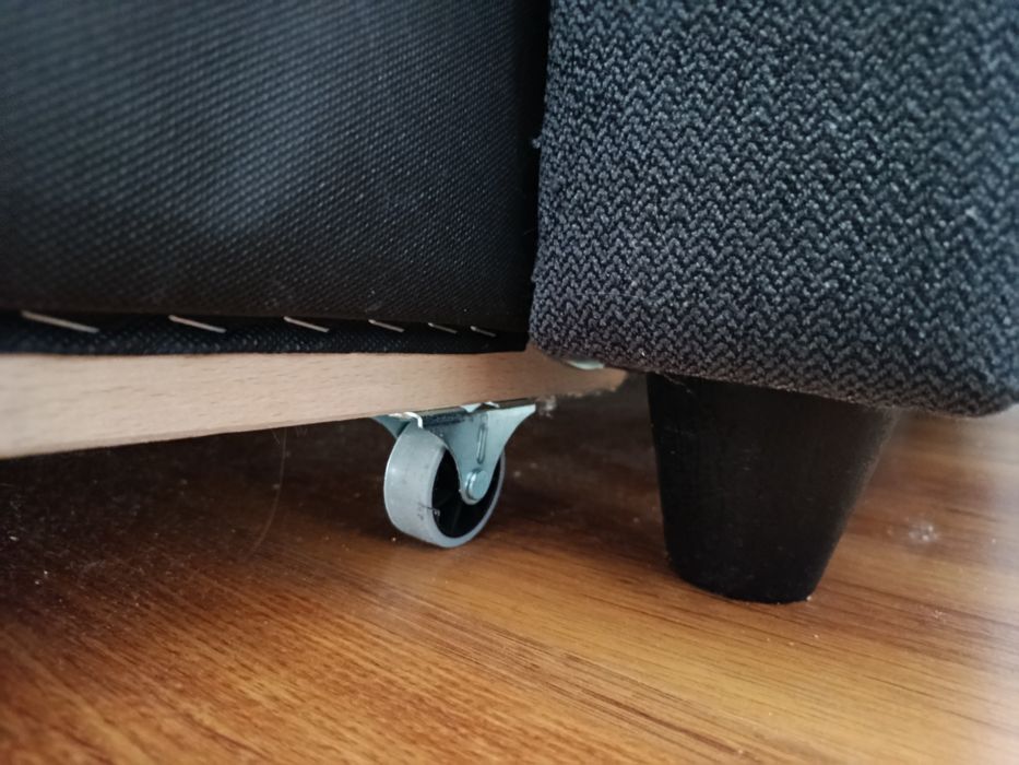 Ъглов разтегателен диван - сив, ИКЕА