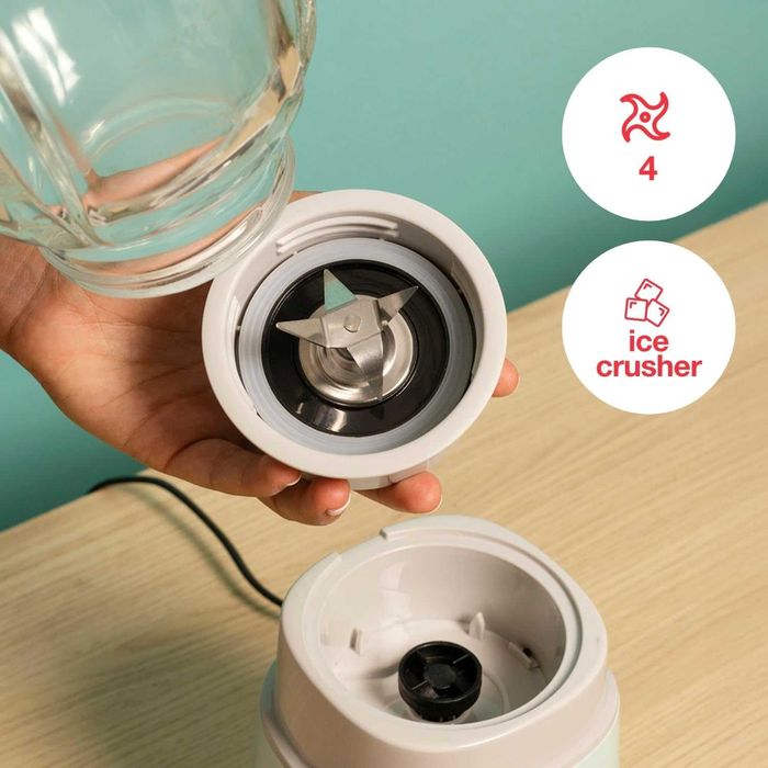 Блендер Solac Pro Mixter, 1.5л., 1000W, Стъклена Кана, Ретро Дизайн