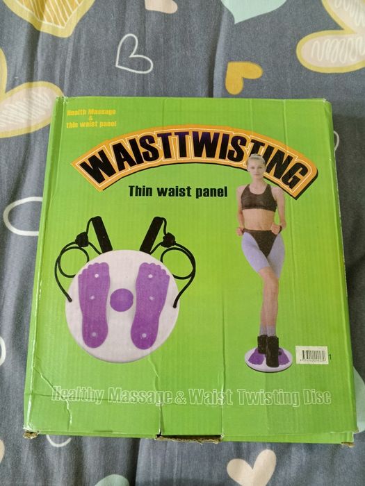 Диск для скручивания талии, с верёвкой спиральный для похудения