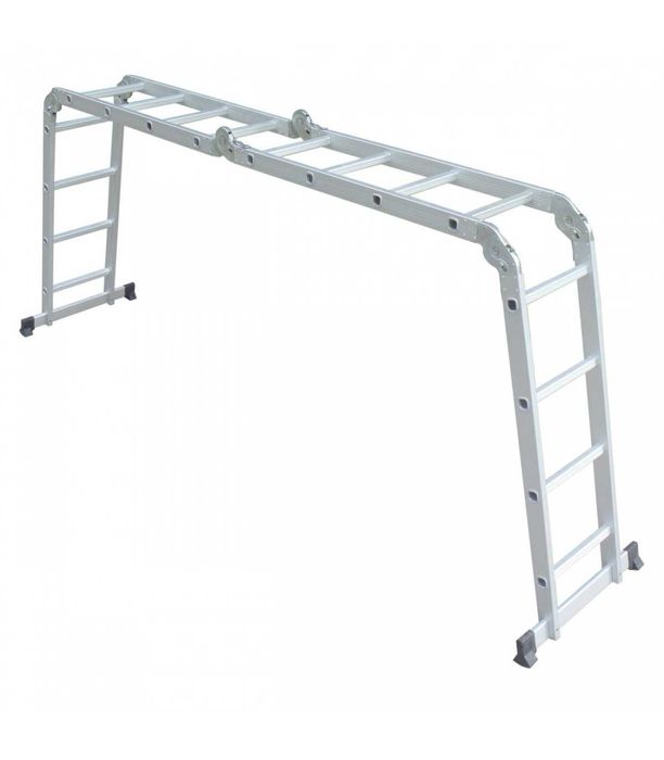 Scara aluminiu, pliabila, 4x4 trepte, 4,6 m, Noua