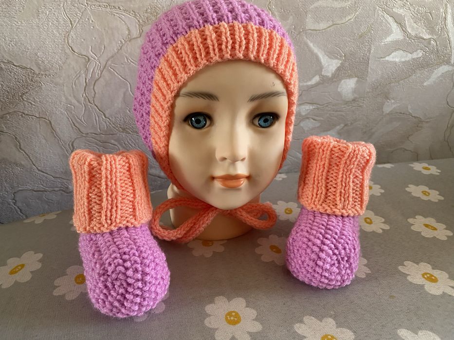 Комплект пинетки и шапочка