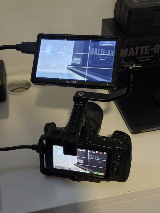 Kit Blackmagic Pocket Cinema Camera 4K + Sigma 16mm f/1.4 + Monitor Feelworld 568