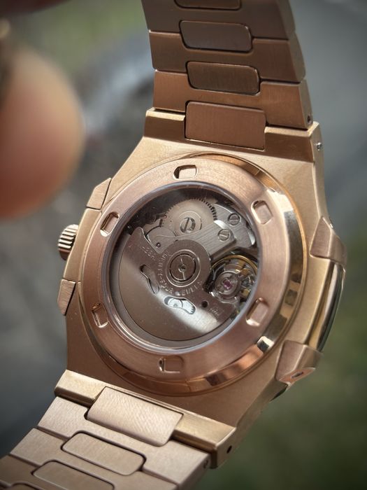 Seiko Mod Automatic  NH38 Nautilus Chocholate Open Heart 41mm