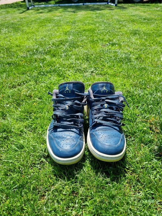 Air Jordan 1 Low Squadron Blue Electric Yellow Marimea 46