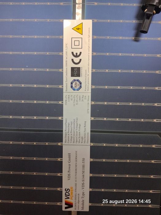 Panouri fotovoltaice bifaciale 600w fata+spate   noi half cut
