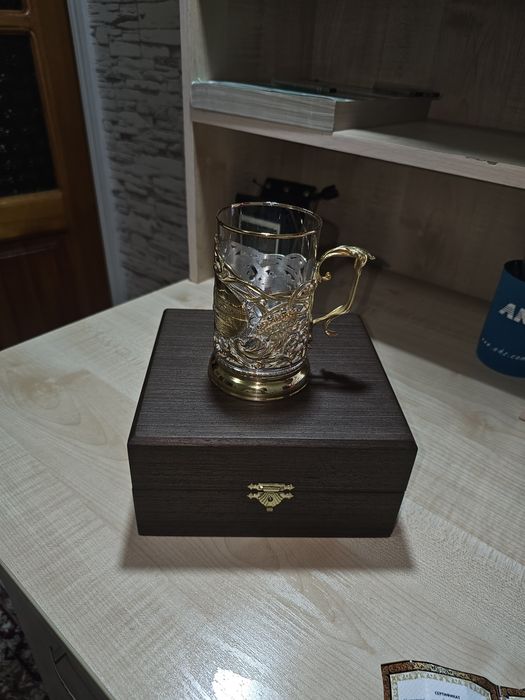 Подстаканник Москва с позолотой