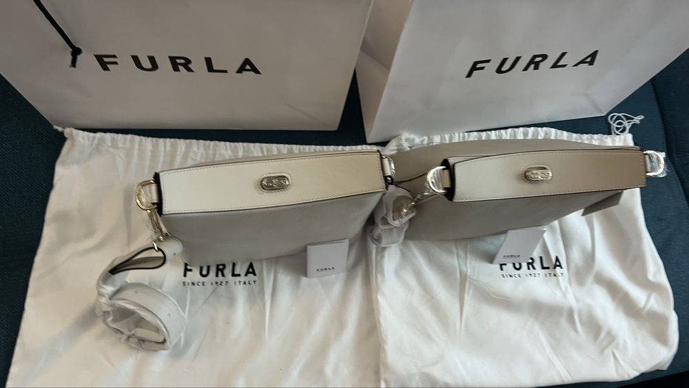 Furla Danae Perla и Beige.100%ориг. със сериен номер,етикети,торбичка