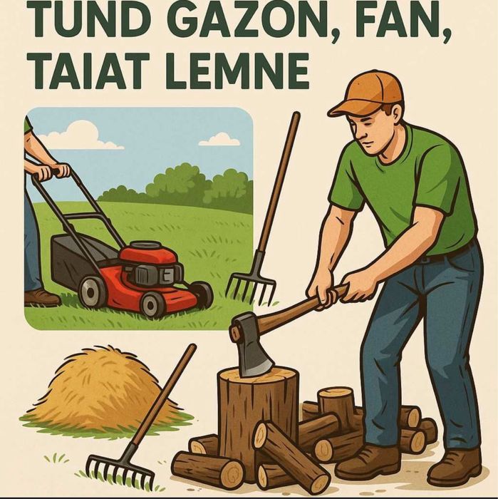 Tai lemne, ingrijire gradina, transport