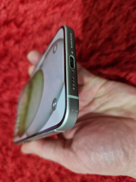 -Iphone 15Plus, ca Nou, 128Gb, 8Ram, Green Titanium, ireprosabil, bat-