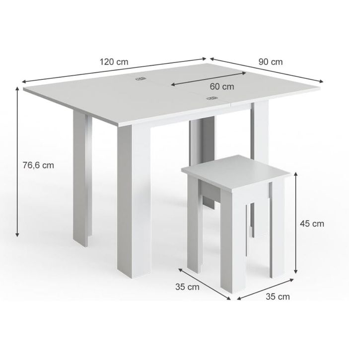 Комплект разтегателна маса + столче 3200