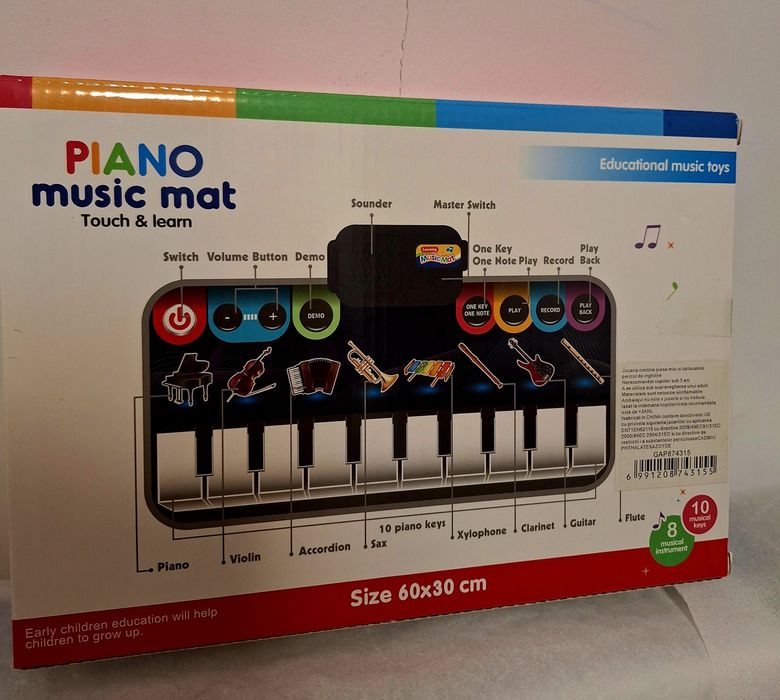 Covoras muzical pian cu instrumente muzicale