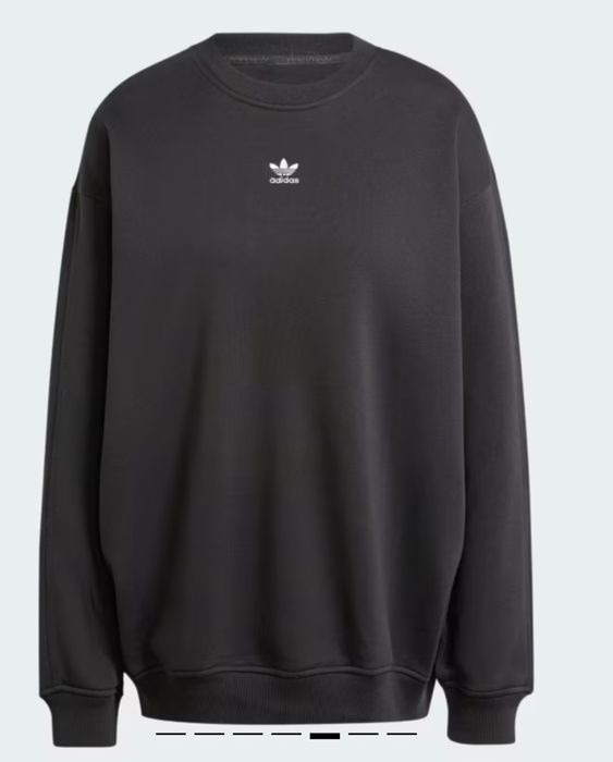 Свитшот свободного кроя Adidas Америка, серый и чёрный