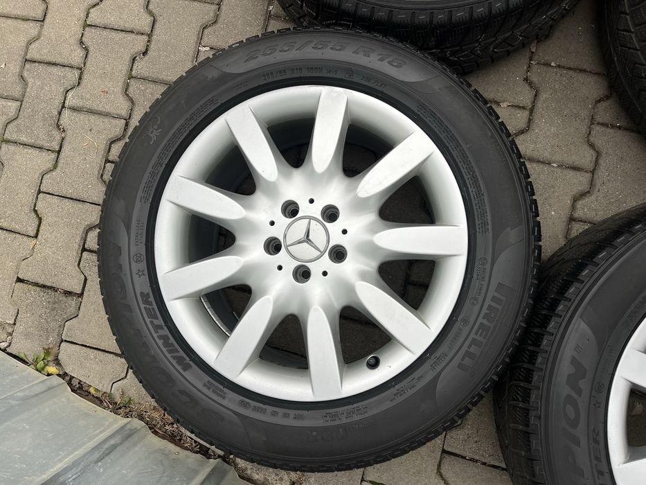 Jante aliaj 5x112mm, anvelope 255/55 R18, Mercedes ML, GLC, GLE