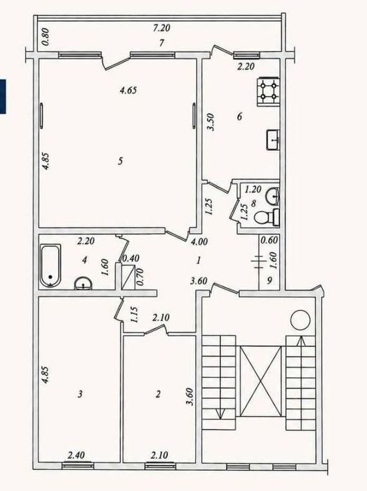 3х-комнатная квартира на метро Ойбек 72квм