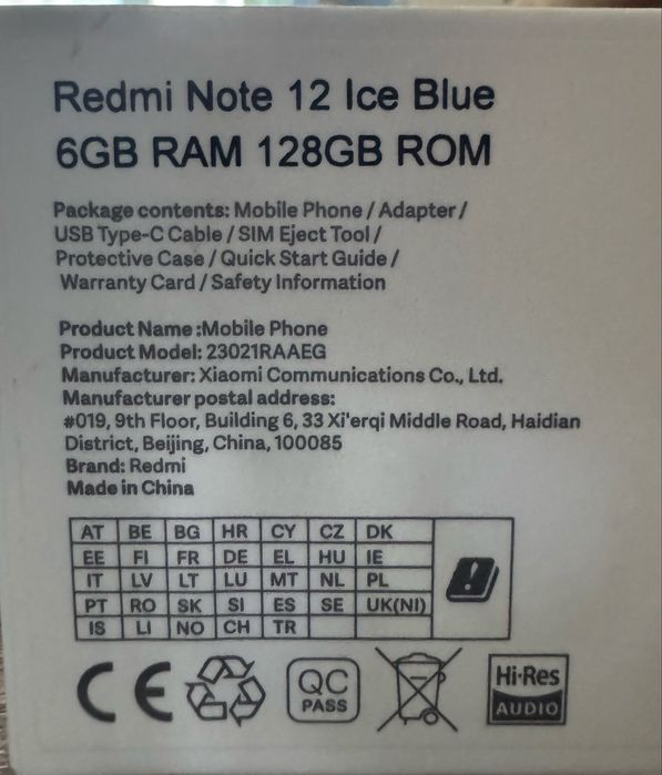 Xiaomi Redmi Note 12 в отличном состоянии