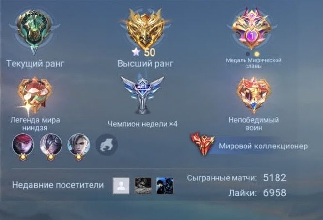 Аккаунт Mobile Legend