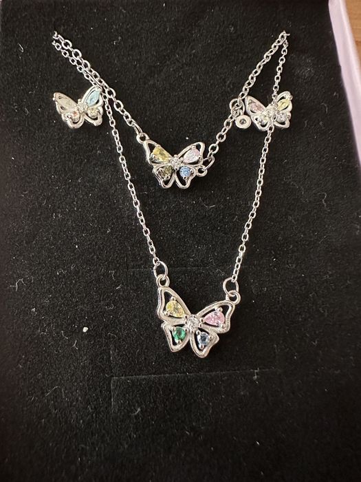 Сребърни синджири+гривна