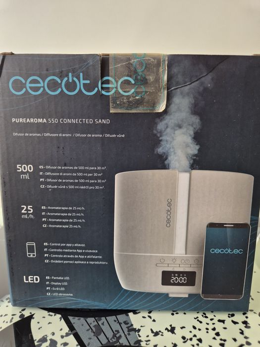 Difuzoare Aromaterapie LED + Boxă Bluetooth Smart Cecotec 500ml + Uleiuri CADOU