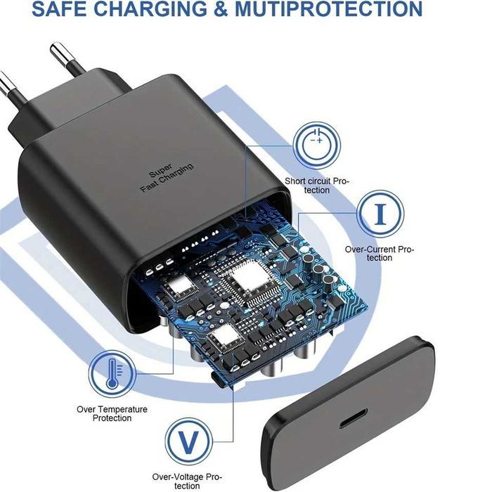 Зарядно устройство Samsung Super fast charger, USB Type-C, 45W, Black